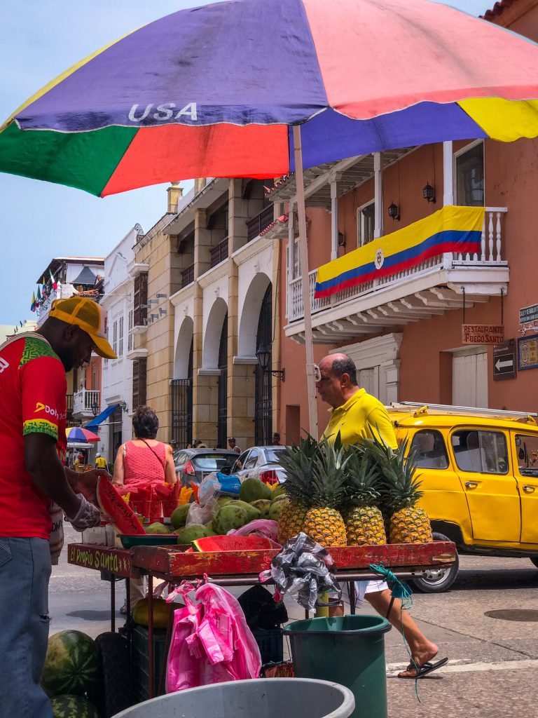 pineapple street vendor cartagena colombia